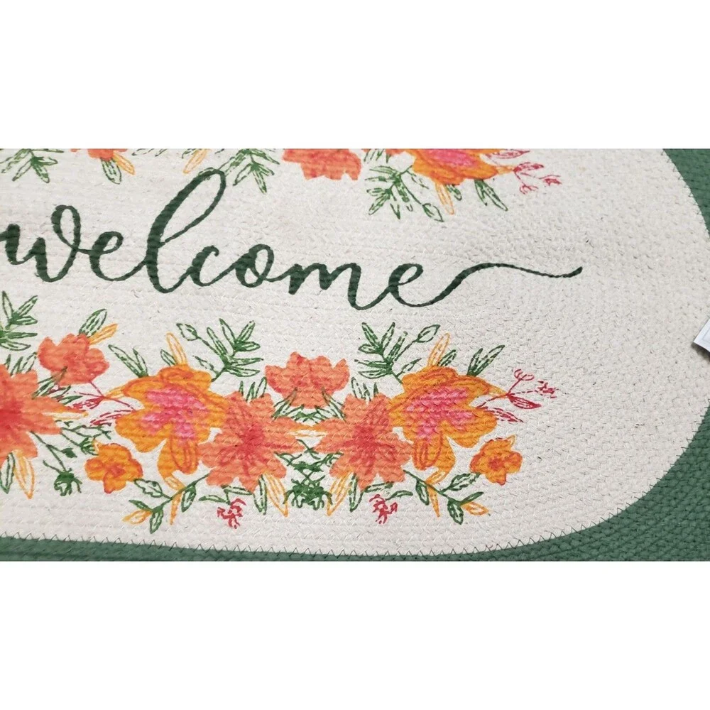 Large Oval Braided Runner Floor Rug (21